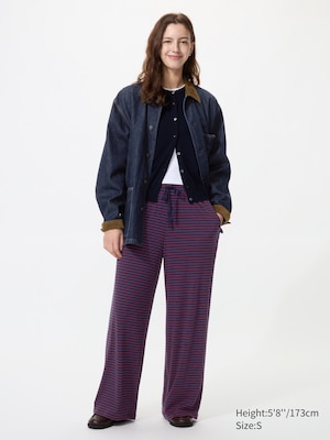 Wijde Easy Broek (Rib, Gestreept)