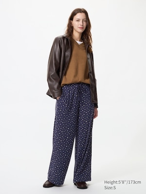 Wijde Easy Broek (Rib, Print)