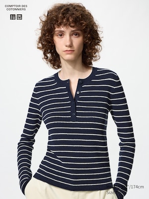 Merino Blend Henley Neck Jumper