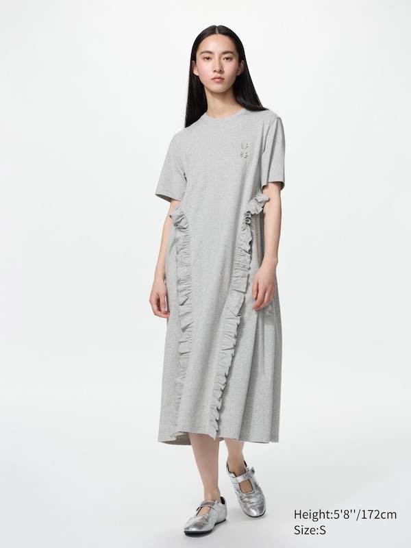 T-Shirt -Kleid (Rüschen, Kurzarm)