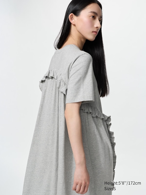 T-Shirt -Kleid (Rüschen, Kurzarm)