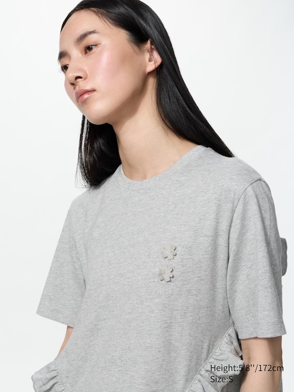 T-Shirt -Kleid (Rüschen, Kurzarm)