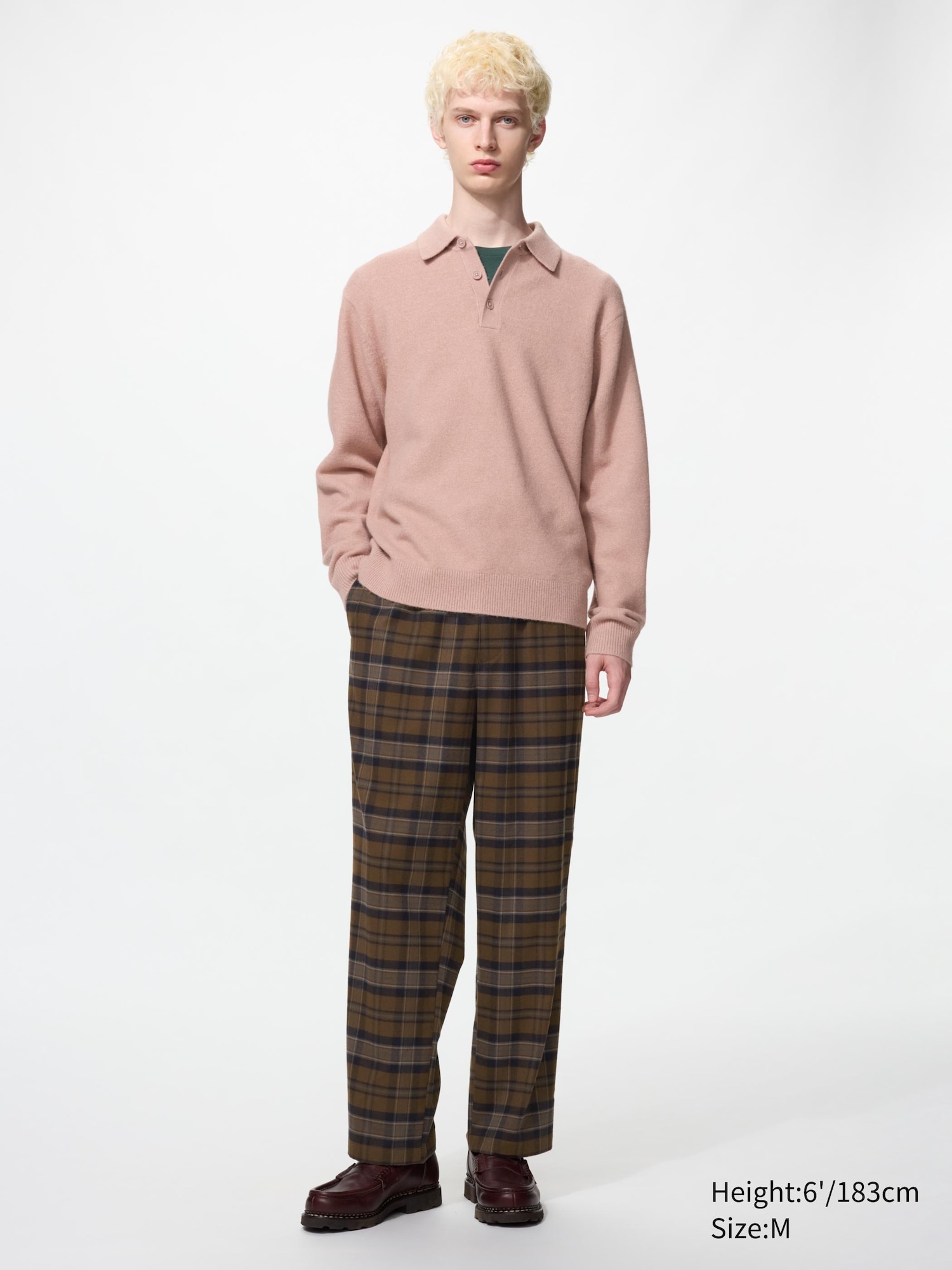 Flanel Beli Lastikli Bilek Boy Pantolon (Ekose)
