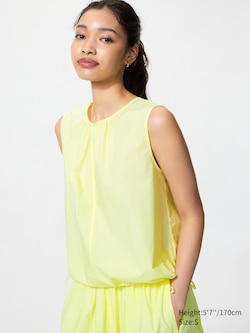 Cotton Blend Sleeveless Blouse