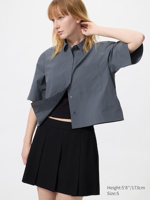 Nylon Boxy Short Shirt (Half Sleeve)