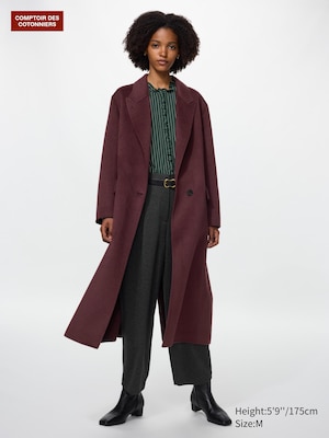 Double-Faced Wool Blend Long Coat