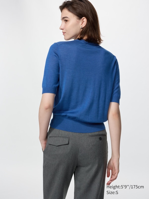 Pantalon droit en laine