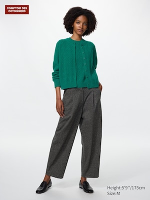 Brushed Jersey Barrel Leg Trousers