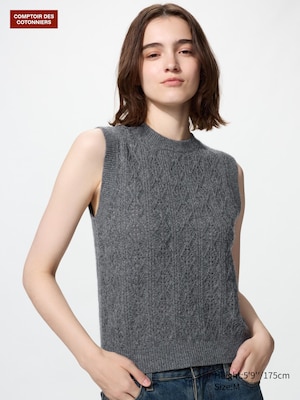 Pointelle Sleeveless Jumper