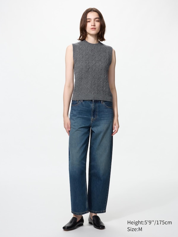 100% Cashmere Pointelle Sleeveless Jumper