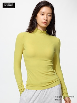 HEATTECH Extra Warm Cashmere Blend Ribbed High Neck T-Shirt