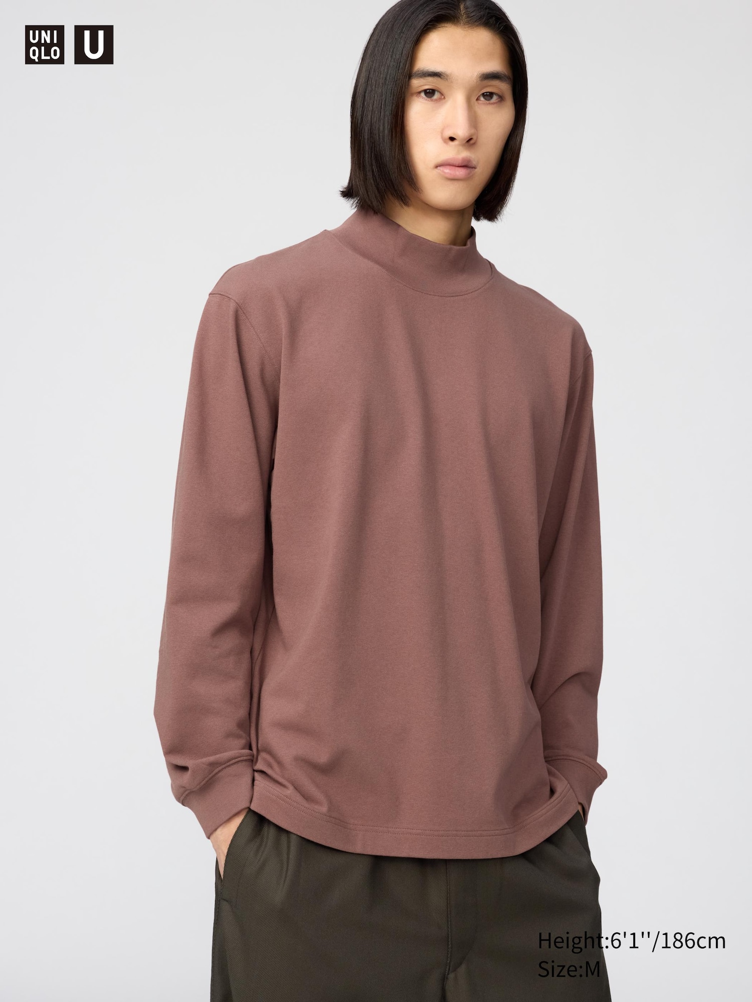 Mock Neck T-Shirt (Long Sleeve)