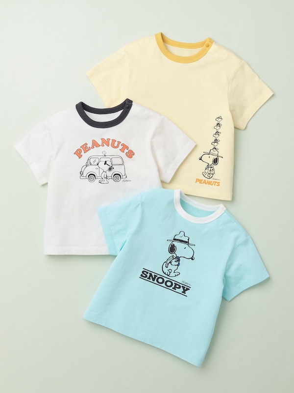 PEANUTS AIRism Cotton UT Graphic T-Shirt