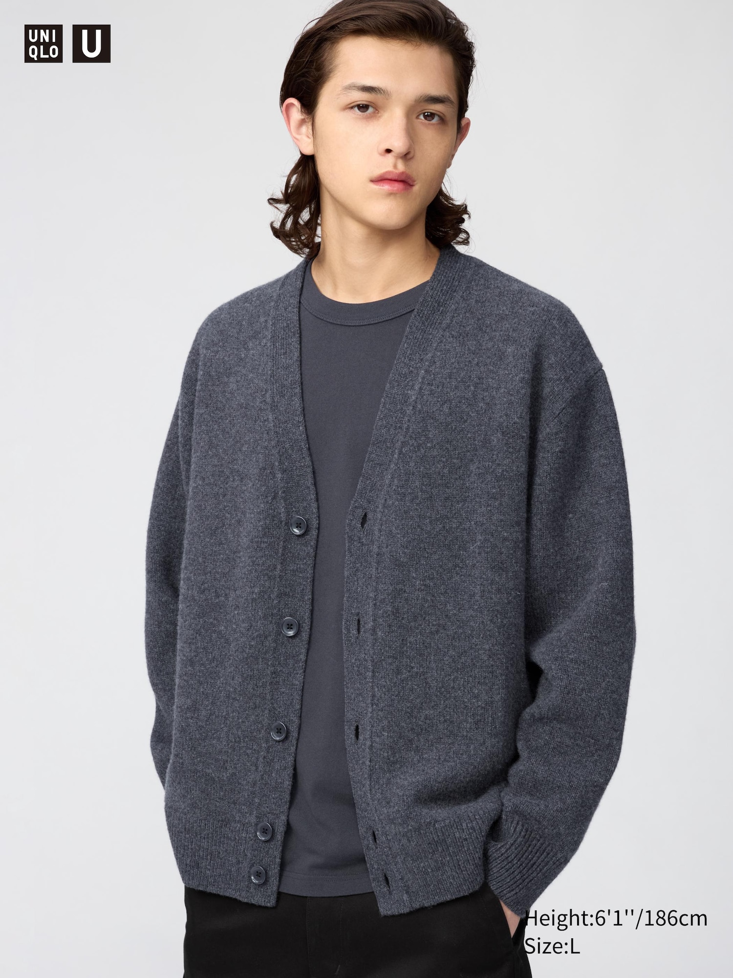 100% Lambswool V Neck Cardigan