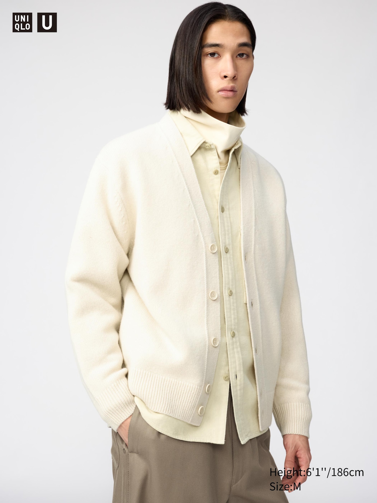 100% Lambswool V Neck Cardigan