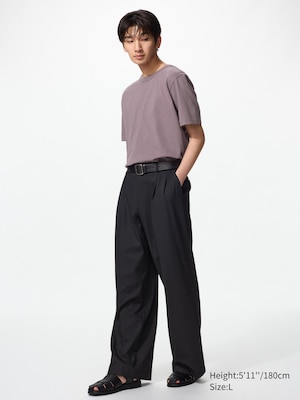 Smart Pleated Wide Trousers (Longer)