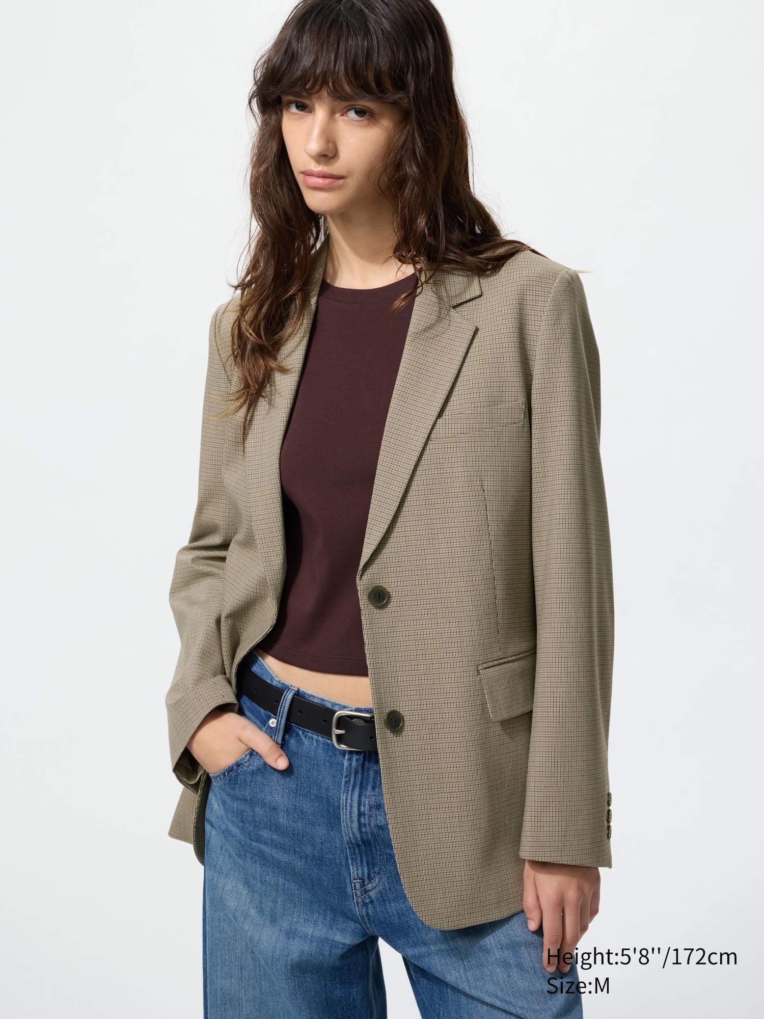 Giacca Blazer Oversized con Motivo