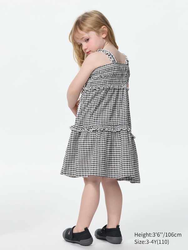 Shirring Dress (Sleeveless, Checked)