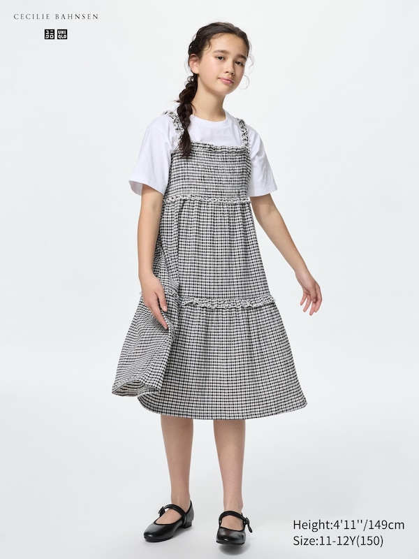 Shirring Dress (Sleeveless, Checked)