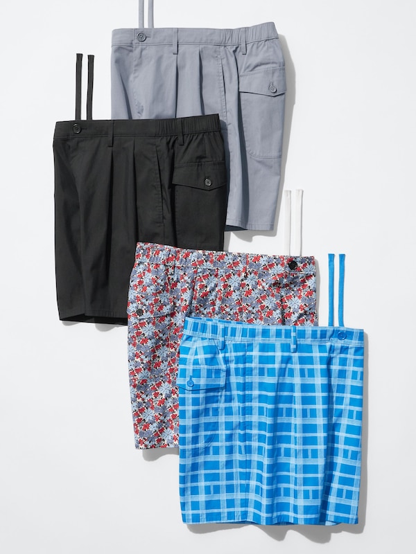 Pleated Shorts (Checked)