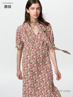Bow Tie Dress (Short Sleeve, Printed)