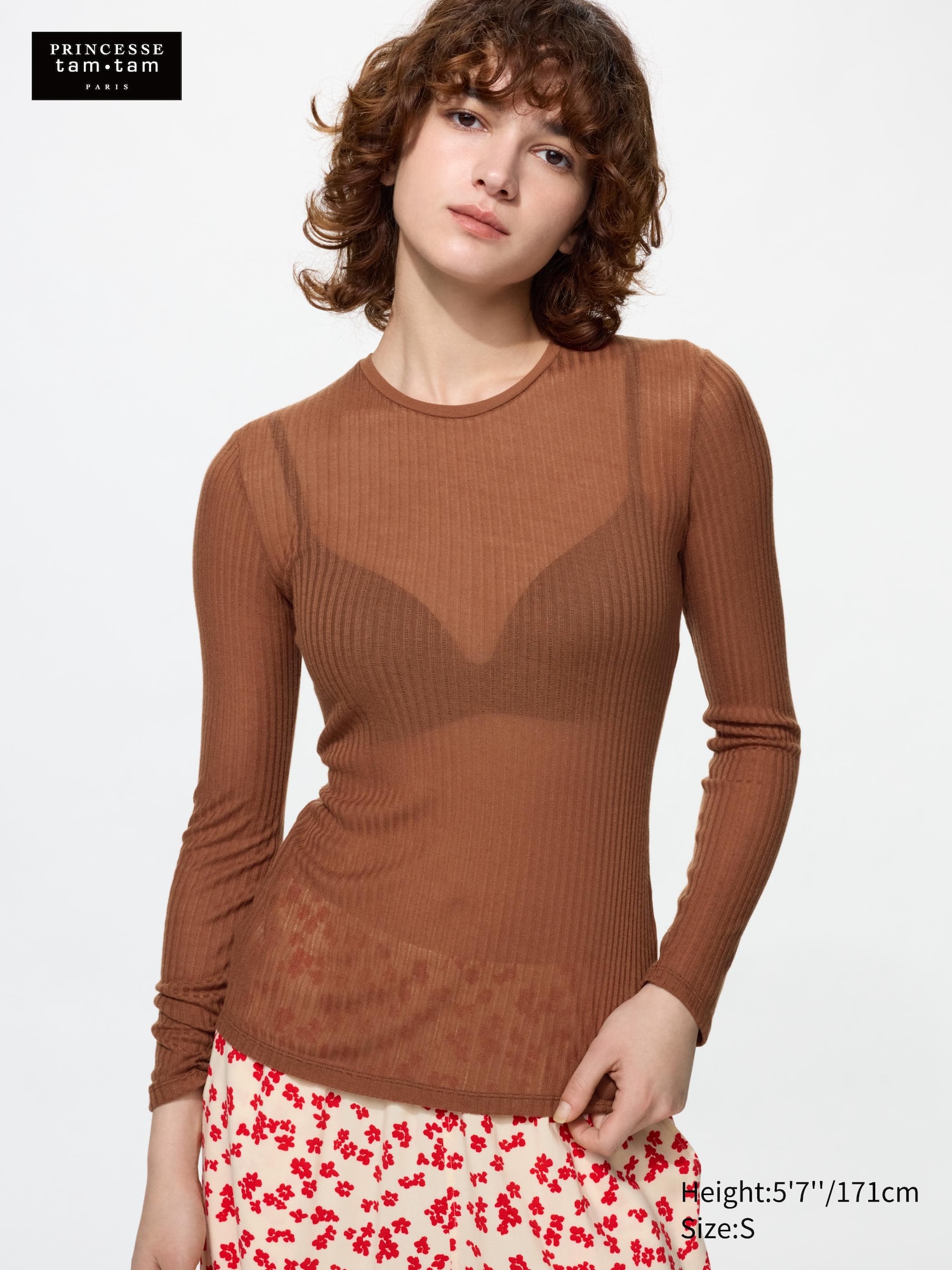 HEATTECH Cashmere Blend Pointelle Crew Neck Long Sleeve T-Shirt
