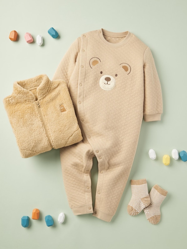 Quilted One Piece Outfit (Animals, Long Sleeve)