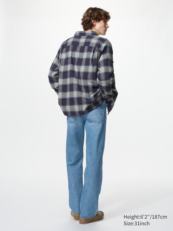 Straight Jeans (Distressed, Longer)