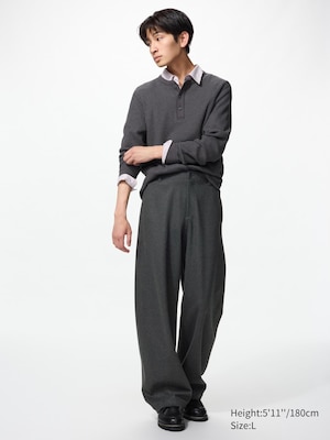 Brushed Jersey Barrel Leg Trousers (Longer)