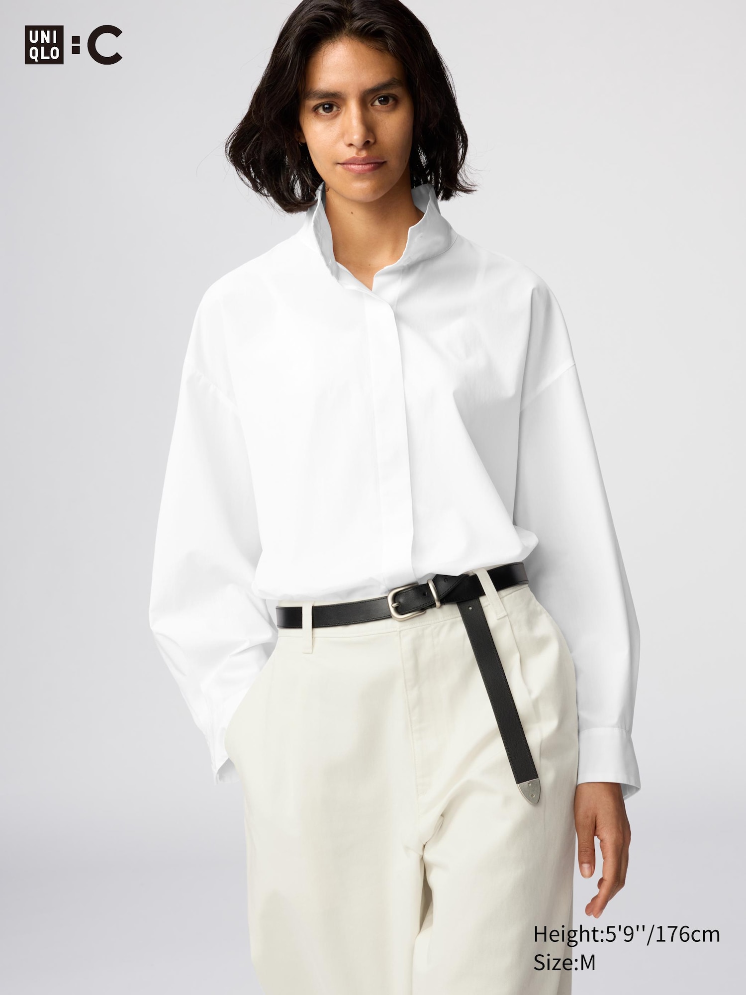 Cotton Stand Collar Shirt