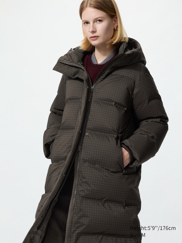 Seamless Down Long Coat (Patterned)