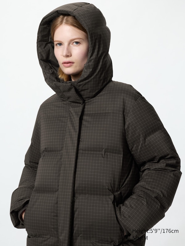 Seamless Down Long Coat (Patterned)