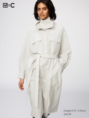 Stand Collar Dress (Striped)