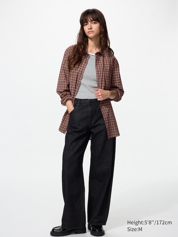 Camicia Popeline Regular a Quadri