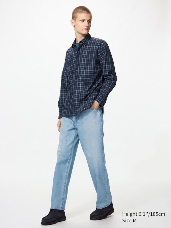 Camicia Popeline Regular a Quadri