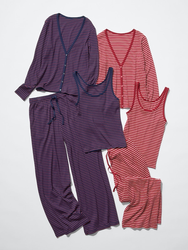 Ribbed Sleeveless Top (Striped)