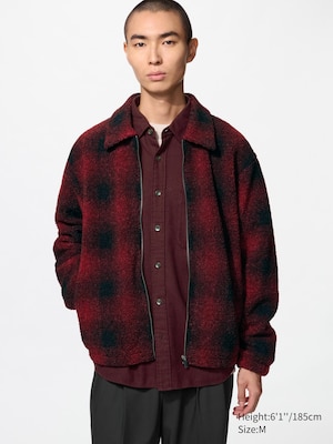 Pile Lined Fleece Blouson (Printed)