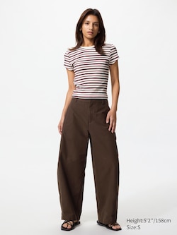Jersey Barrel Leg Trousers (Shorter)