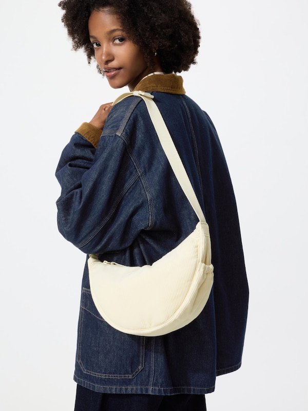 Round Mini Shoulder Bag (Corduroy)