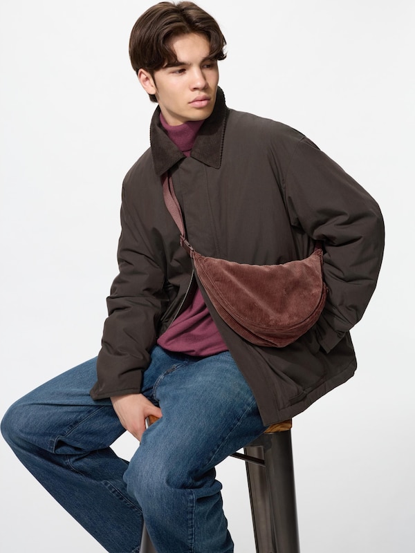 Round Mini Shoulder Bag (Corduroy)