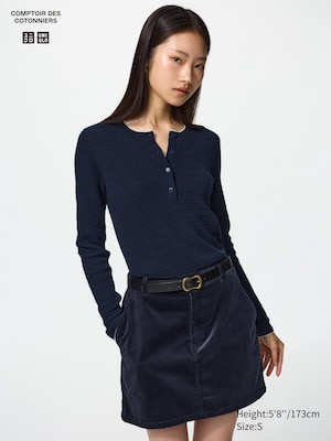 Merino Blend Henley Neck Jumper