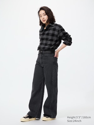 High Rise Wide Jeans (Shorter)