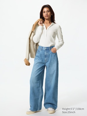 High Rise Wide Jeans (Shorter)