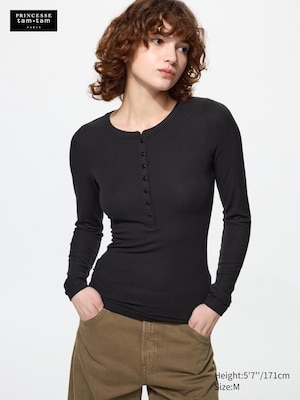 HEATTECH Extra Warm Cashmere Blend Henley T-Shirt