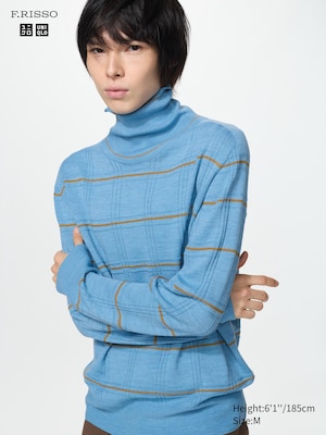 3D Knit Seamless Turtleneck Jumper