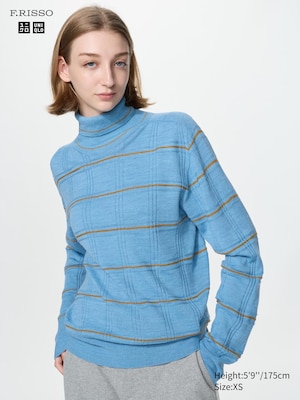 3D Knit Seamless Turtleneck Jumper