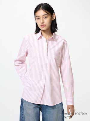 Cotton Blend Shirt (Striped)