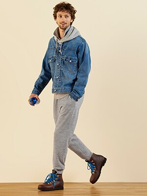 mens matching denim set