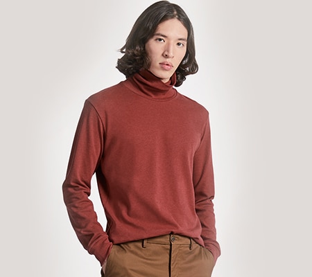 SOFT TOUCH TURTLENECK LONG SLEEVED T-SHIRT