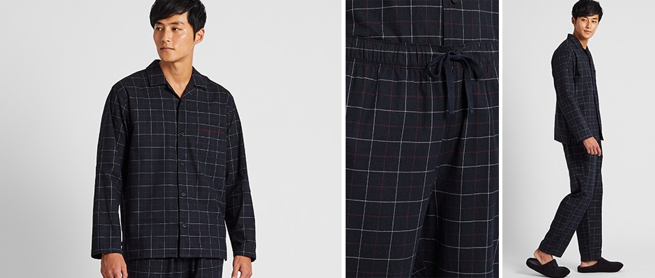 FLANNEL CHECKED LONG SLEEVED PYJAMAS